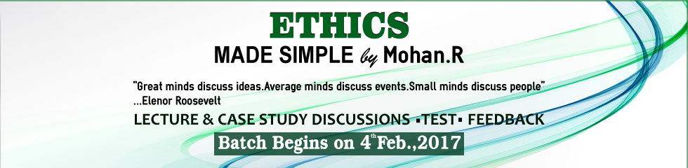 UPSC IAS Ethics Batch Begins General Studies Paper IV